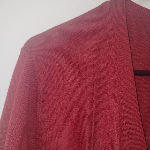 J. Jill Cranberry Wool Blend Cardigan - Picture 12 of 12